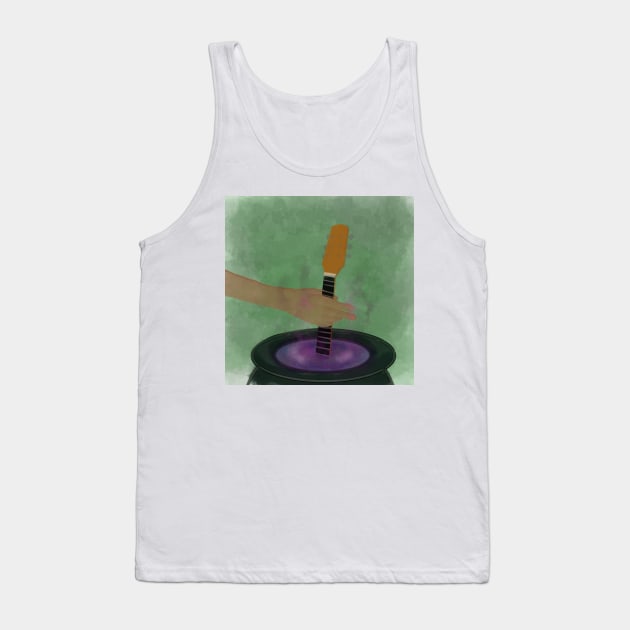 Guitar Brew Brew Witch Magic Song Witchcraft With Music Tank Top by Crimson M Letter Store